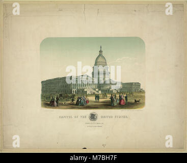 L'image montre le Capitole des États-Unis, siège du Congrès américain, situé à Washington, D.C. la photographie capture sa grandeur architecturale, symbolisant le pouvoir législatif et l'histoire des États-Unis. Banque D'Images