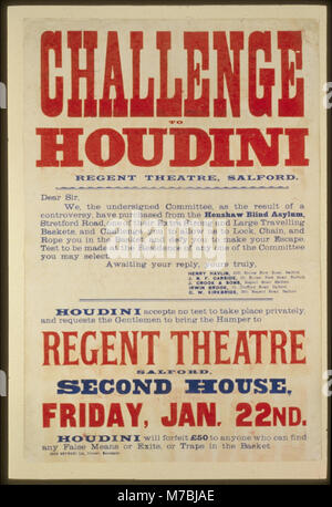 Défi d'Houdini, Regent Theatre, Salford RCAC2014636909 Banque D'Images