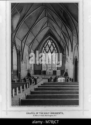 La Chapelle des Saints innocents, située dans le hall Mary's à Burlington, New Jersey, est représentée sur cette image. La chapelle est connue pour son importance historique et religieuse. Banque D'Images