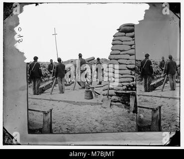 Charleston, Caroline du Sud (aux environs). Pistolet avec équipage sur l'Île Morris LOC cwpb.03184 Banque D'Images