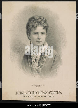 Mme Ann Eliza Young, 19e femme de Brigham Young - JB (monogramme) ; Armstrong & Co. Lith., Boston. Rcac98519837 Banque D'Images