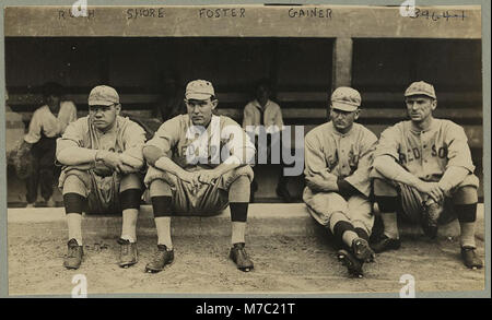 Babe Ruth, Ernie Shore, Rube Foster, Del Gainer, Boston Red Sox, ligue américaine RCAC2008677274 Banque D'Images