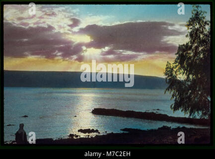 Autour de la mer de Galilée. Lever du soleil sur la mer de Galilée LOC.22956 matpc Banque D'Images