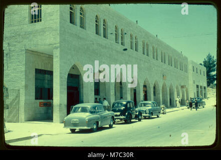 Bâtiments de Jérusalem. Le bureau de poste sur la porte d'Hérode (route de Jérusalem arabe) LOC.22840 matpc Banque D'Images