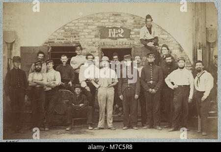 Photographie de Castle Pinckney, Charleston, Caroline du Sud, montrant des prisonniers fédéraux capturés lors de la bataille de Bull Run. Cette image date d'août 1861, capturant un moment de la guerre de Sécession. Banque D'Images