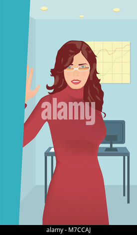Portrait of a businesswoman standing in office Banque D'Images