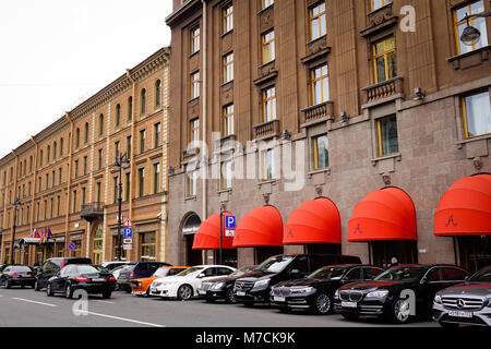 Saint Petersburg, Russie - Oct 12, 2016. Hôtel de luxe au centre-ville de Saint-Pétersbourg, en Russie. Banque D'Images