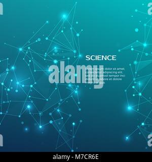 La technologie et de la science historique. Résumé et web nœuds. Business modèles de bannière de couvrir. Antécédents médicaux. La structure de l'atome du plexus. Illustra vecteur Illustration de Vecteur