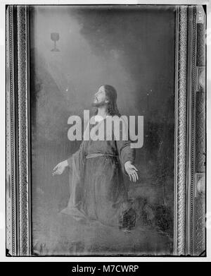 Cette peinture religieuse de Repen, intitulée 'L'agonie dans le jardin', est conservée dans l'église russe de la Madeleine sur le Mont des oliviers. Il représente le moment de la prière du Christ avant sa crucifixion. Banque D'Images