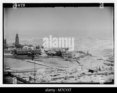 À partir de l'est à la tour de Y.M.C.A. montrant Hinnon (c.-à-d., la vallée de Hinnom), Mer Morte & MTS. (C.-à-d., les montagnes de Moab) LOC.03782 matpc Banque D'Images