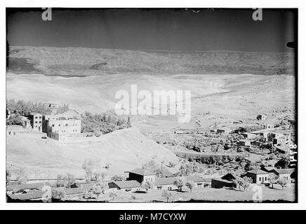 À partir de l'est à la tour de Y.M.C.A. montrant Hinnon (c.-à-d., la vallée de Hinnom), Mer Morte & MTS. (C.-à-d., les montagnes de Moab) LOC.03783 matpc Banque D'Images