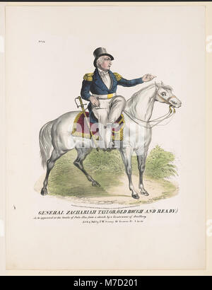 Général Zacharie Taylor, ancien (approximation) - qu'il était apparu à la bataille de Palo Alto - à partir d'un sketch par un lieutenant d'artillerie ; lith. & Pub par T.W. Strong 98 Nassau St. N. York. Rcac2012649706 Banque D'Images