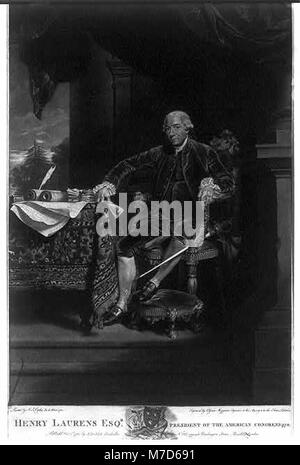 Henry Laurens Esq'r. président de l'American Congress 1778 RCAC2004666596 Banque D'Images