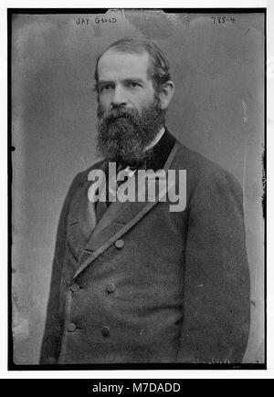 Jay Gould était un important développeur et financier de chemins de fer américain au XIXe siècle, connu pour son rôle dans le développement de l'industrie ferroviaire et ses pratiques commerciales controversées. Banque D'Images