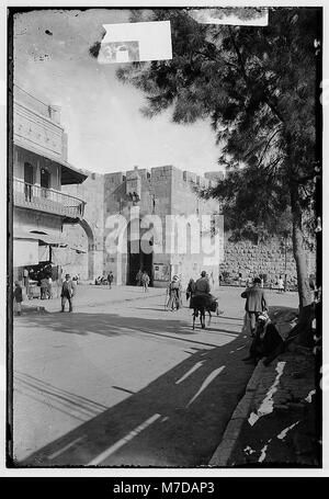 Jérusalem (El-Kouds), l'approche de la ville. La porte de Jaffa LOC.00011 matpc Banque D'Images