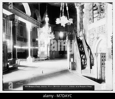 Jérusalem (El-Kouds). Mosquée d'Omar (c.-à-d., Dôme du Rocher), de l'intérieur LOC.06639 matpc Banque D'Images