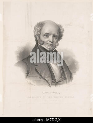 Lithographie de Martin Van Buren, le 8e président des États-Unis, créée par CHS. Fenderich et imprimé par Lehman & Duval, archivé à la Bibliothèque du Congrès LCCN2003656299. Banque D'Images