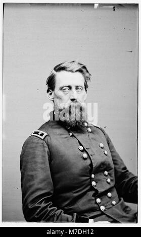 Le major-général Jefferson C. Davis est un officier éminent de l'armée américaine pendant la guerre de Sécession. Il est surtout connu pour son service sur le théâtre occidental et son leadership dans des batailles clés, y compris la bataille de Shiloh et la capture de Vicksburg. Banque D'Images