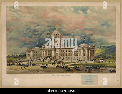 Montana State Capitol building - litho. par W.E. Stephens & Co., 716 Locust St., St. Louis. Rcac2006677661 Banque D'Images