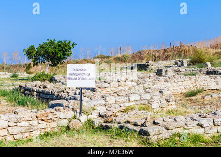 Ancienne forteresse sur le cap Kaliakra, Bulgarie Banque D'Images