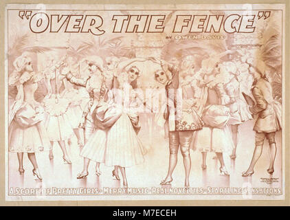 Une photographie de la pièce de théâtre Over the Fence d'Owen Davis, capturée lors de sa représentation. L'image met en valeur la production théâtrale et sa mise en scène. Banque D'Images