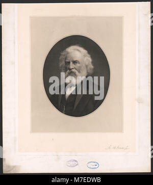 Un portrait de Henry Wadsworth Longfellow, le célèbre poète américain, capturant son apparence emblématique et contribuant à l'histoire littéraire américaine. Banque D'Images