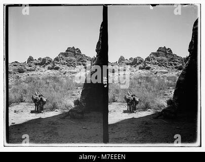 Wadi Musa (Petra). El-M'esrah domaine. Harat el Nasara. Le "quartier chrétien' matpc LOC.03099 Banque D'Images