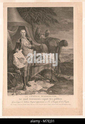 Le général Washington ne quid detrimenti capiat res publica - gravé d'après le tableau original appartenant a Monsieur le Marquis de la Fayette - peint par L. Le Paon peintre de bataille de S.A.S. Rcac91720123 Banque D'Images