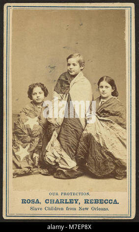 Rosa, Charley, Rebecca. Les enfants esclaves de la Nouvelle Orléans - Chas. Paxson, photographe, New York. Rcac2010647854 Banque D'Images