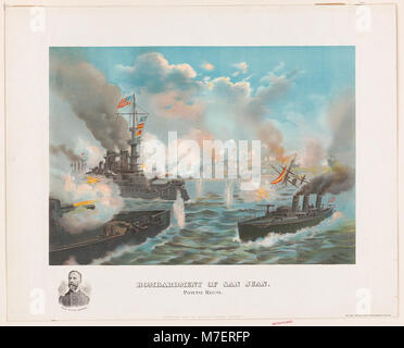 Bombardement de San Juan, Porto Rico (sic) RCAC2001695573 Banque D'Images