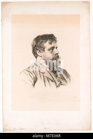 Portrait du célèbre artiste Lawrence Alma-Tadema, connu pour ses représentations de l'antiquité classique. L'image reflète sa contribution au XIXe siècle Banque D'Images