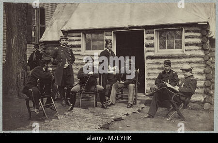 Les agents du personnel au siège 6e Corps d'armée près de Brandy Station, Va., 1864 RCAC2012649009 Banque D'Images