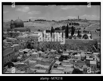 Temple, Mosquée d'Omar (c.-à-d., Dôme du Rocher) et Jérusalem LOC.06075 matpc Banque D'Images