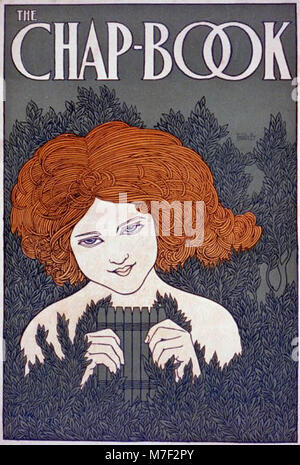 Cette image fait référence à 'The CHAP-book', une publication de Will H. Bradley, présentant son travail dans le domaine du graphisme et des médias imprimés. Banque D'Images