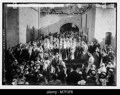 Le haut commissaire pour la première visite de la Transjordanie. La Durbar, annexant la Transjordanie, à l'Es-Salt. LOC.02293 matpc Banque D'Images