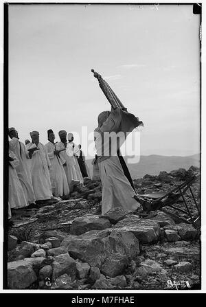 Le Samaritain pâque sur Mt. Garizim. L'exposition du grand prêtre faites défiler jusqu'à la congrégation LOC.00114 matpc Banque D'Images