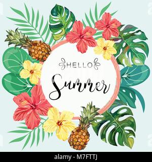Hello Summer illustration vectorielle. Illustration de Vecteur