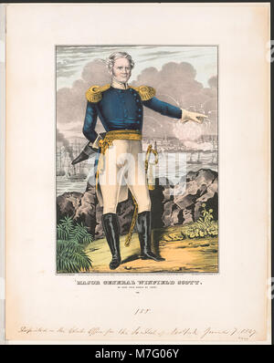 Le Major-général Winfield Scott. À Vera Cruz le 25 mars 1847 RCAC94505111 Banque D'Images