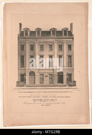 N° 39 Chambers St., New York, en face de la Rotonde, reconstruit sur l'scite (sic) de la (ex) New York - A.J. Davis, delt. La lithographie d'Imbert ;. Rcac90711527 Banque D'Images