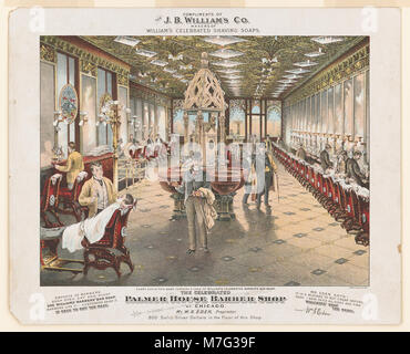 Le célèbre Palmer House coiffure à Chicago. Monsieur W.S. Eden, propriétaire - J. Ottmann Lith. N.Y. RCAC2013645268 Banque D'Images