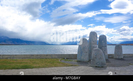 Monumento de la Mano, Puerto Natales, Chili Banque D'Images