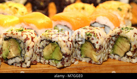 Fusion Sushi Rolls Banque D'Images