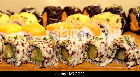 Fusion Sushi Rolls Banque D'Images