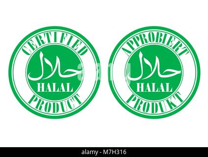 Vecteur de conception certifiés halal food award Illustration de Vecteur