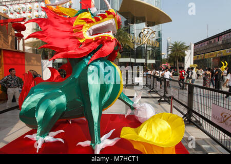 Thaïlande, Bangkok, nouvel an chinois, de la décoration, Banque D'Images