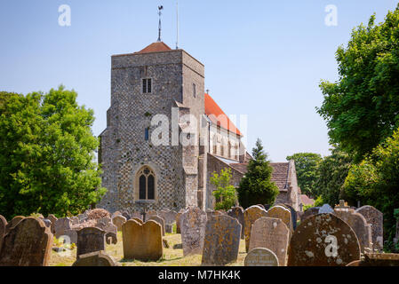 L'église de St Andrew et St Cuthman à St Mary à Worthing, West Sussex, Angleterre du Sud-Est, Royaume-Uni Banque D'Images