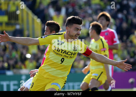 Sankyo Frontier Kashiwa Stadium, Chiba, Japon. Mar 10, 2018. Cristiano (Reysol), 10 mars 2018 - Football : 2018 J1 match de championnat entre Kashiwa Reysol 1-1 Cerezo Osaka Sankyo Frontier Kashiwa Stadium, Chiba, Japon. Tsukida Crédit : Jun/AFLO SPORT/Alamy Live News Banque D'Images