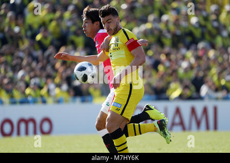 Sankyo Frontier Kashiwa Stadium, Chiba, Japon. Mar 10, 2018. Cristiano (Reysol), 10 mars 2018 - Football : 2018 J1 match de championnat entre Kashiwa Reysol 1-1 Cerezo Osaka Sankyo Frontier Kashiwa Stadium, Chiba, Japon. Tsukida Crédit : Jun/AFLO SPORT/Alamy Live News Banque D'Images