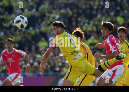 Sankyo Frontier Kashiwa Stadium, Chiba, Japon. Mar 10, 2018. Cristiano (Reysol), 10 mars 2018 - Football : 2018 J1 match de championnat entre Kashiwa Reysol 1-1 Cerezo Osaka Sankyo Frontier Kashiwa Stadium, Chiba, Japon. Tsukida Crédit : Jun/AFLO SPORT/Alamy Live News Banque D'Images