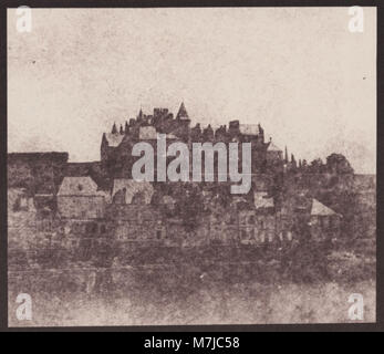 Une photographie du château d'Amboise par William Henry Fox Talbot. Cette image fait partie des premiers efforts photographiques de Talbot, l’un des pionniers de la photographie au XIXe siècle. Banque D'Images